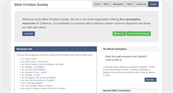 Desktop Screenshot of biblechristiansociety.com