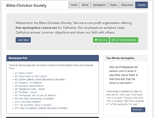 Tablet Screenshot of biblechristiansociety.com